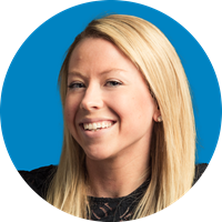 erin dayton headshot blue background