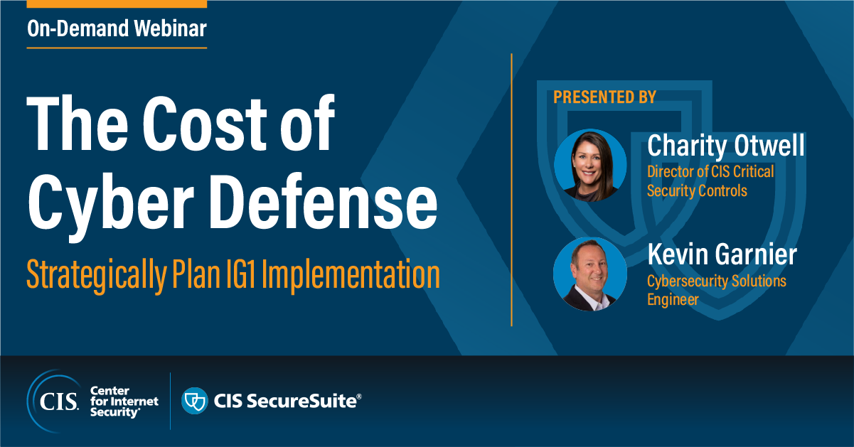 The Cost of Cyber Defense:​ Strategically Plan IG1 ​Implementation