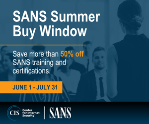SANS Summer Buy Window